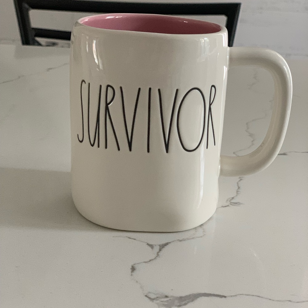 Rae Dunn SURVIVOR (pink inside) Mug